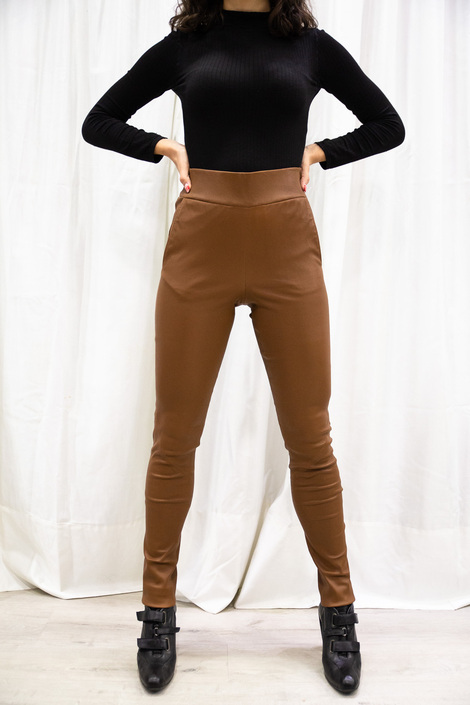 LEATHER STRETCH TROUSER