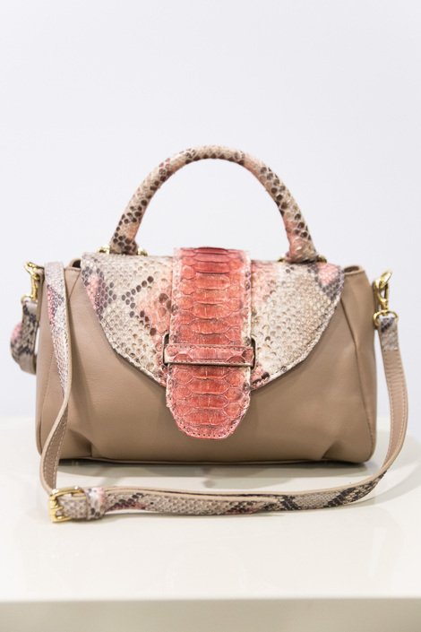 PYTHON&LEATHER BAG